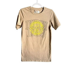 Dutch Bros Crewneck T-Shirt‎ Tan Short Sleeve Women's S Lightweight